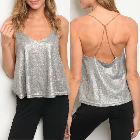Casting Tops - Gray with Sequins Top {Casting}
